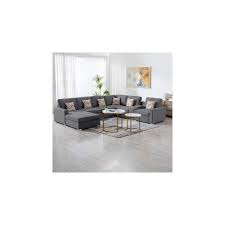 7pc reversible chaise sectional sofa