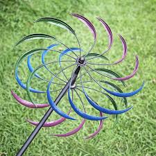 Metal Kinetic Wind Spinners Garden Art