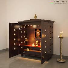 solid wood handcrafted pooja mandir