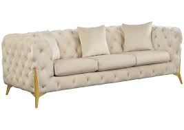 kingdom cream velvet sofa