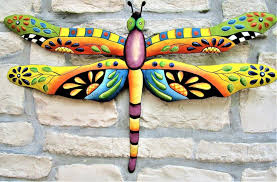 Dragonfly Yard Art Outdoor Metal Wall Art