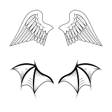 Как нарисовать крылья демона