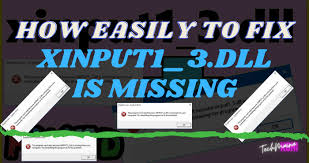 how to fix xinput1 3 dll is missing