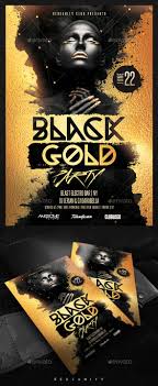 Black Gold Party Flyer Clubs Parties Events Event Flyer