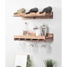 Rustic Luxe Tiered Wall Mounted Wine