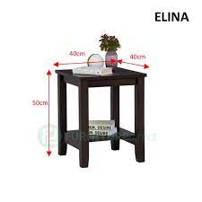 Elina 40x40cm Solid Wood Side Table
