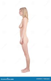 Casual Naked Woman - Left - Isolated Stock Image - Image of cream, classic:  369341