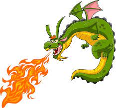 fire breathing dragon vectors