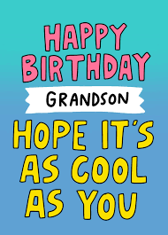 happy birthday grandson card scribbler