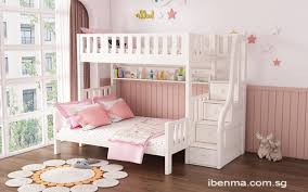 Sm301l Queen Bunk Bed With Staircase