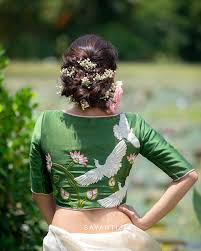 designer blouses 2020 nature inspired