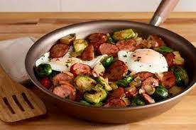 breakfast skillet with smoked sausage