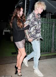 Machine gun kelly appears to be channeling his inner angelina jolie as he posted a heartfelt valentine's day tribute to girlfriend megan fox. Megan Fox And Machine Gun Kelly Can T Hide Their Happiness Fr24 News English