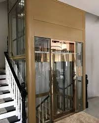 Hydraulic Glass Door Home Lift Without