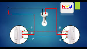 Wiring diagram of single tube light installation with electromagnetic ballast. Two Way Light Switch Wiring Diagram Youtube