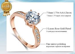 Gold wedding ring designs mounted with tiny diamonds are a sight to behold and a joy to wear. 1 75ct Aaa Zircon Engagement Rings For Women Rose Gold Wedding Rings Austrian Crystals Jewelry Jwjw003 Sold By Saleforest On Storenvy
