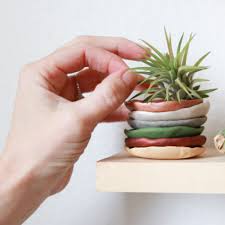 Stackable Clay Plates To Display Air Plants