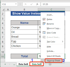 show value instead of formula in excel
