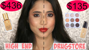 full face vs high end makeup