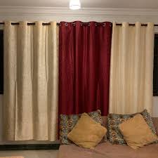 maroon cream curtains furniture home