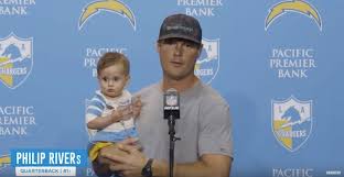 It's the ninth child for the couple who have been together since middle school. La Chargers Quarterback Philip Rivers Baby Girl Steals Fans Hearts During Press Conference