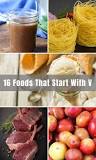 What is a food that starts with V?