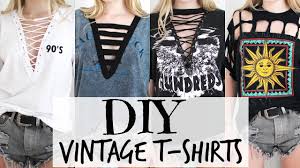 Diy Cut Fringe On The Bottom Of A Shirt Cut Holes In Knees How To Make A Lace Up Shirt