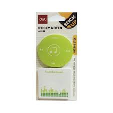 Deli Fancy Sticky Note White And Green 30x2sheets Pads
