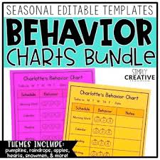 Editable Student Individual Behavior Charts Bundle