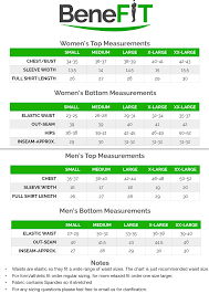 Sizing Chart Benefit Medical Apparel