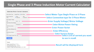 induction motor cur calculator