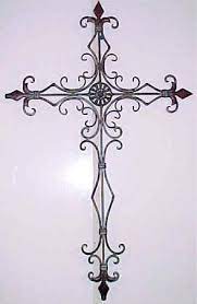 wrought iron metal cross decorative