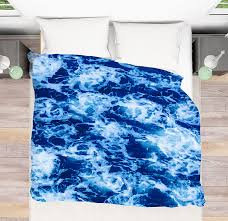 Dark Blue Marble Ocean Duvet Cover