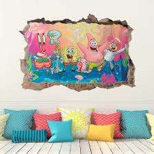 Kids Wall Sticker Hole Sponge Bob And