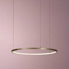 Contemporary Pendant In Brushed Brass And Warm White Led Lighting