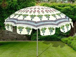 block print garden parasol umbrella