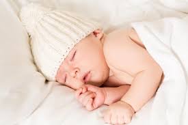 portrait of cute baby boy sleeping