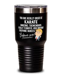 funny trump gift for karate tumbler mug