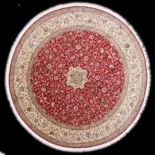 circular handmade oriental carpet