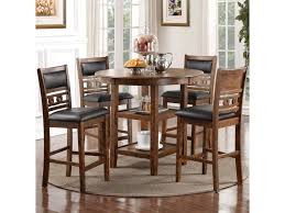 Smaller dining rooms call for creative storage solutions. New Classic Gia Contemporary 5 Piece Counter Height Dining Table And Chair Set With Table Storage Conlin S Furniture Pub Table And Stool Sets