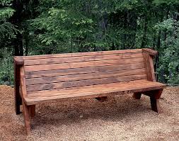 Rustic Redwood Bench Custom Garden Seating