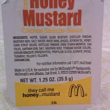 honey mustard sauce and nutrition facts