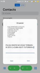 Tukar pulsa gratis 4.2.1.0 apk file (10.19mb) for android with direct link, free lifestyle application to download from . Pulsa Gratis Ada Yang Mau Tutor Chat Wa 085794349948 Cuma Download Apk Baru Rilis Facebook