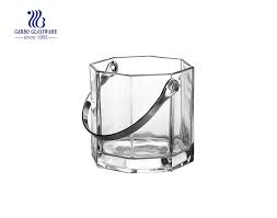 Buy China Glass Octagonal Ice Bucket