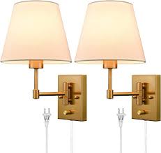 Samteen Plug In Wall Sconces Set Of Two
