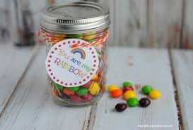 Be mine card simple valentine's day gift tags. Skittles Rainbow Jar With Printable Family Food And Travel