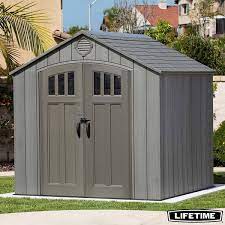 The folks at sheds unlimited are the very best. Lifetime 8ft X 7ft 5 2 4 X 2 3m Simulated Wood Look Storage Shed With 1 Ridge Skylight And 3 Window Panes Per Door Costco Uk