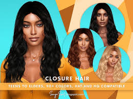 the sims resource closure hair