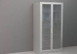 Tall Cabinet Glazed Glass Sliding