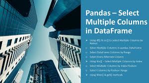 pandas select multiple columns in